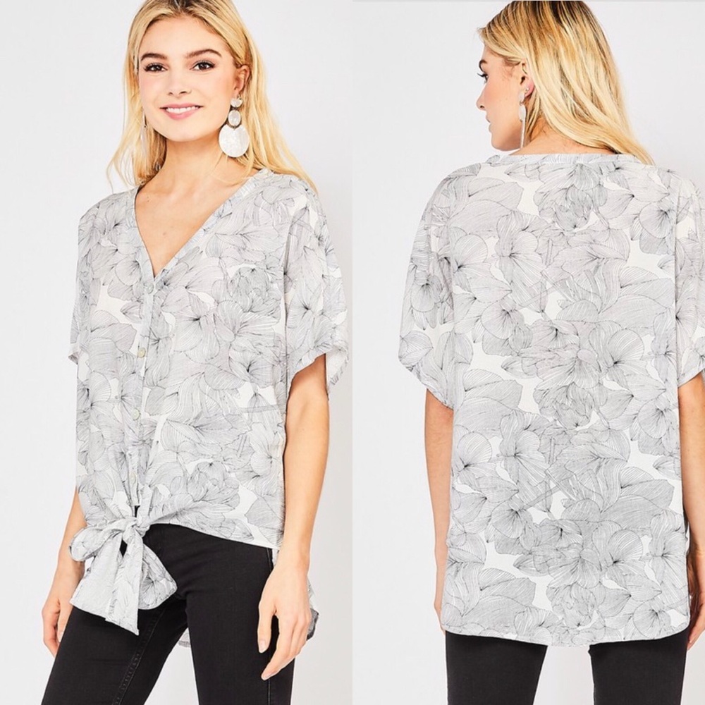 Floral Button Down Blouse